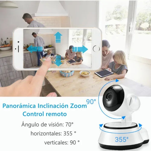Cámara Interior de Videovigilancia WiFi con Sensor de Movimiento y Grabación 24 Horas - MushaShop