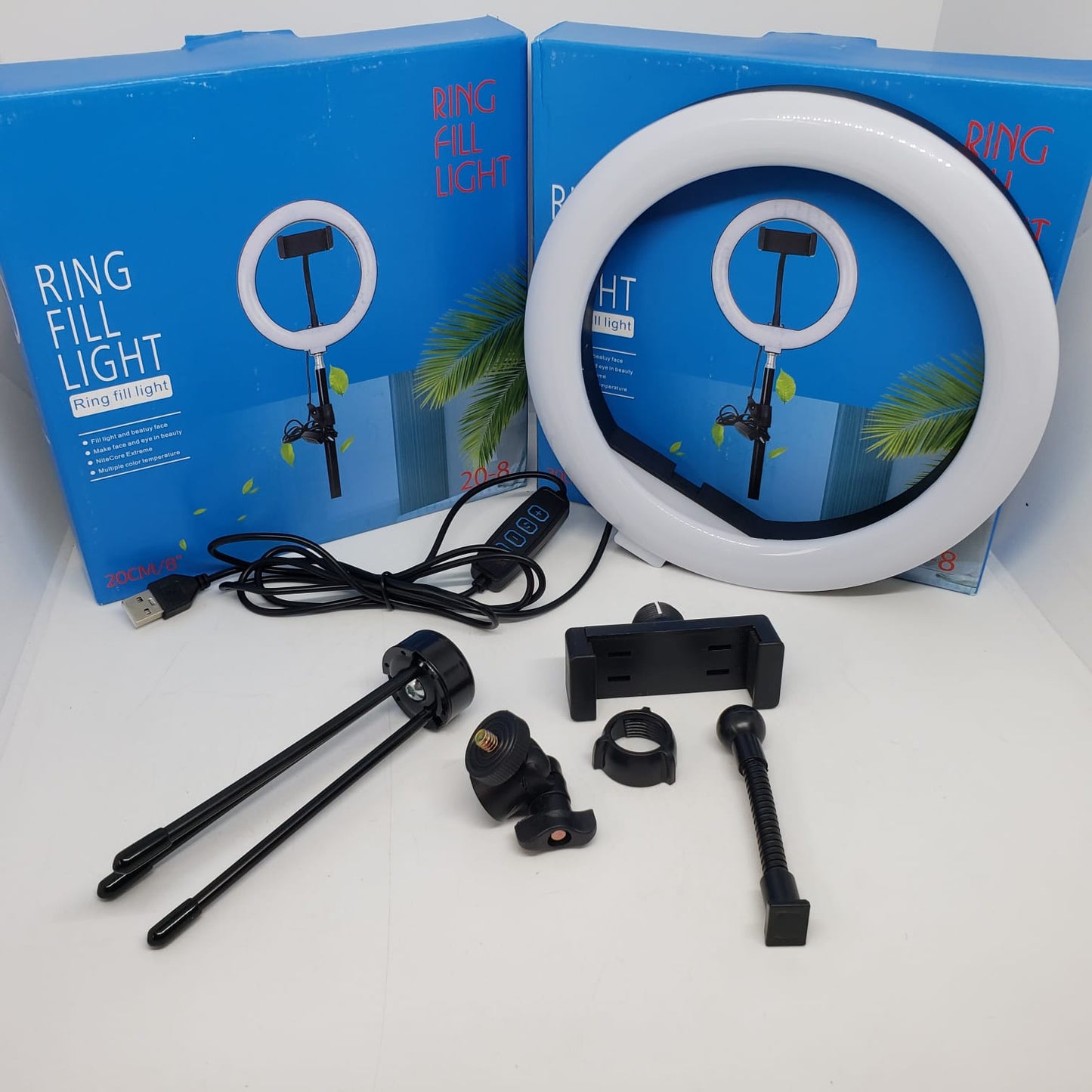 Aro LED 8 Pulgadas con Mini Trípode - Ilumina Tu Espacio con Flexibilidad y Estilo - MushaShop
