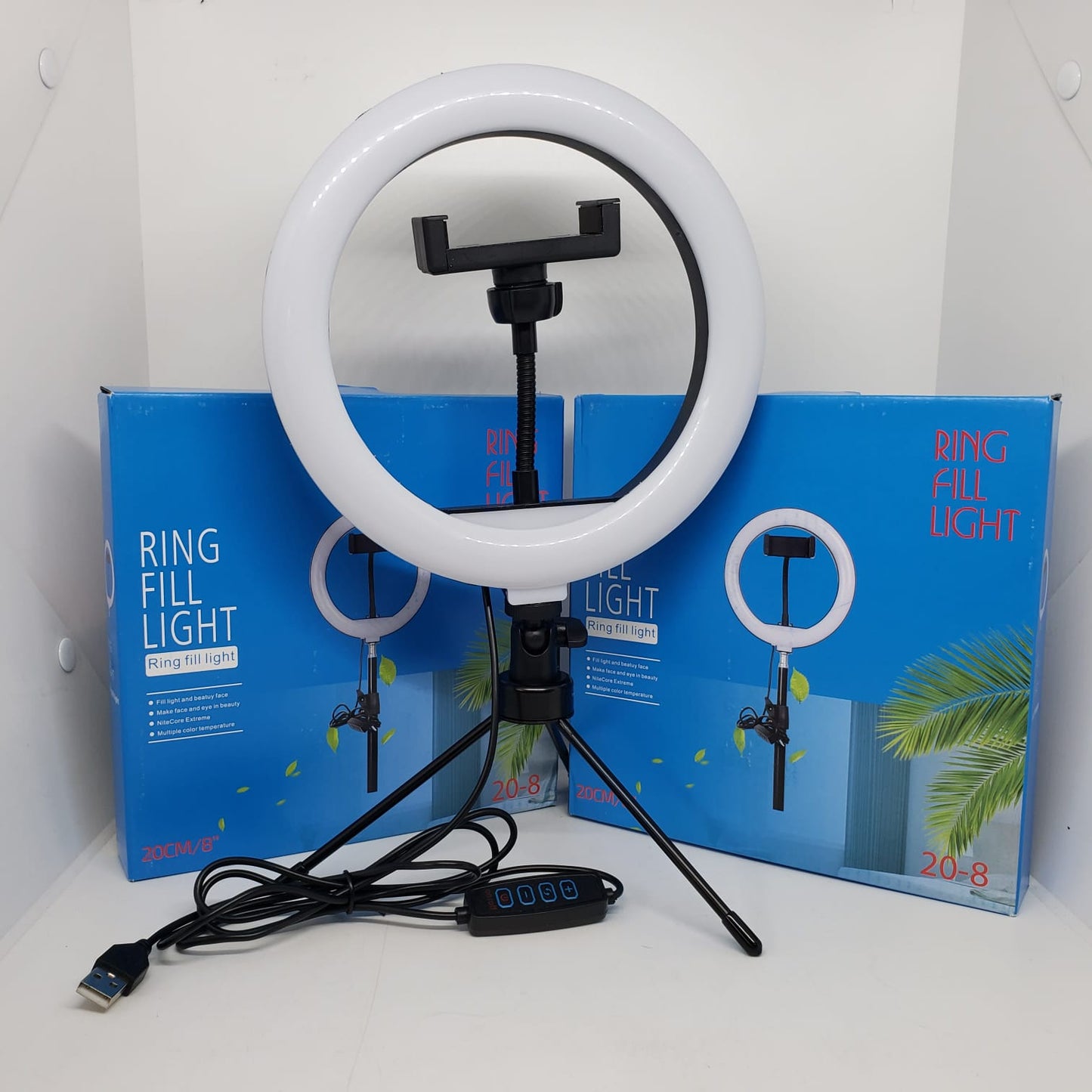 Aro LED 8 Pulgadas con Mini Trípode - Ilumina Tu Espacio con Flexibilidad y Estilo - MushaShop