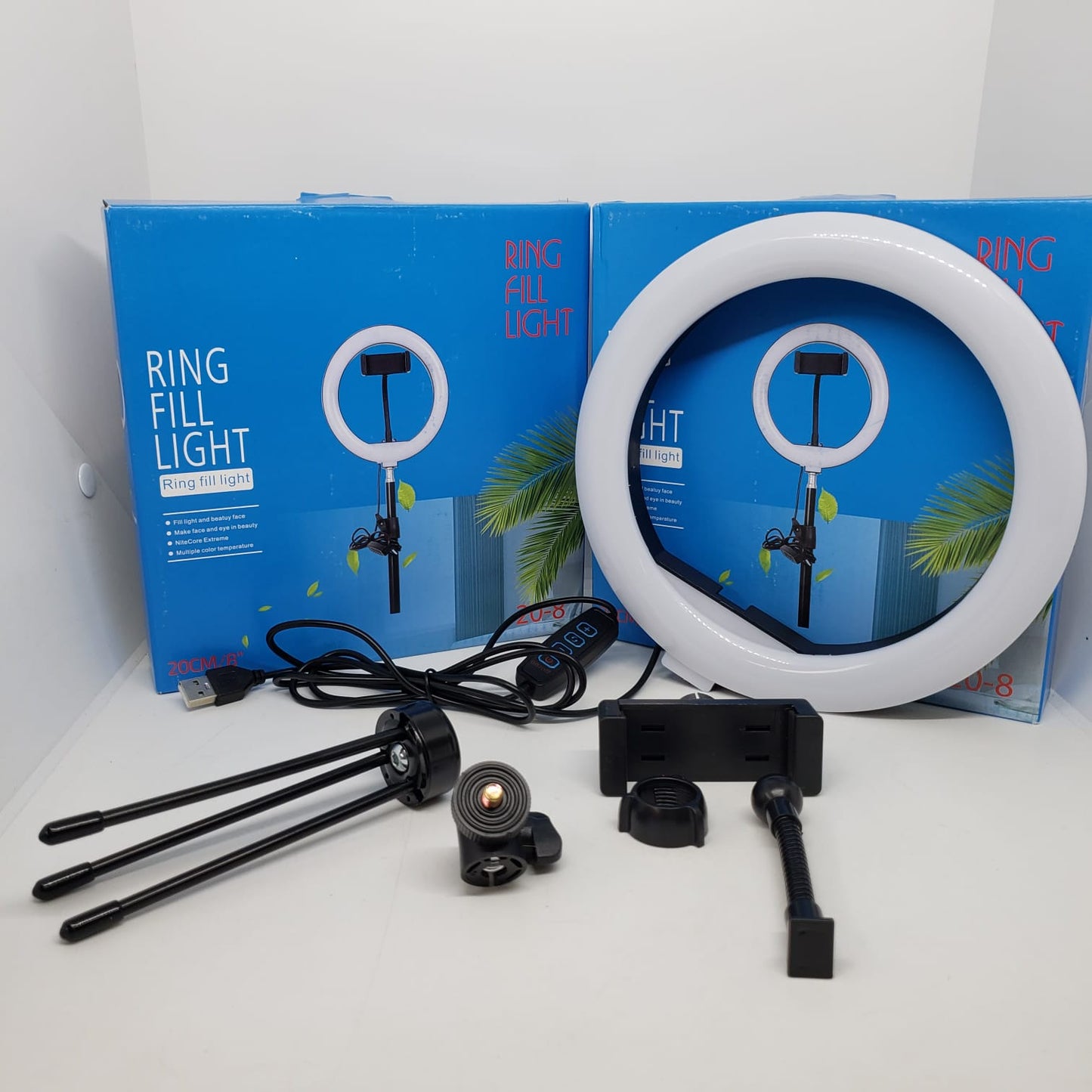 Aro LED 8 Pulgadas con Mini Trípode - Ilumina Tu Espacio con Flexibilidad y Estilo - MushaShop