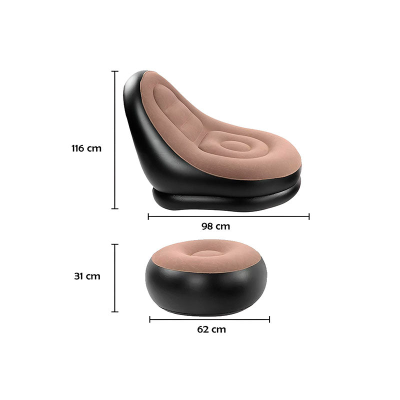 Sofá Inflable Ergonomico 120 Grados | Comodidad y Portabilidad para tu Hogar y Exterior - MushaShop