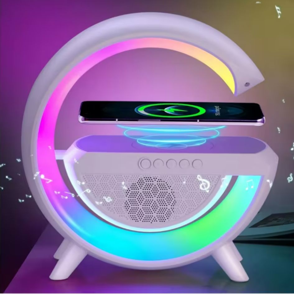 Bocina Inalámbrica Portátil Multicolor LED con Cargador Inalámbrico - MushaShop