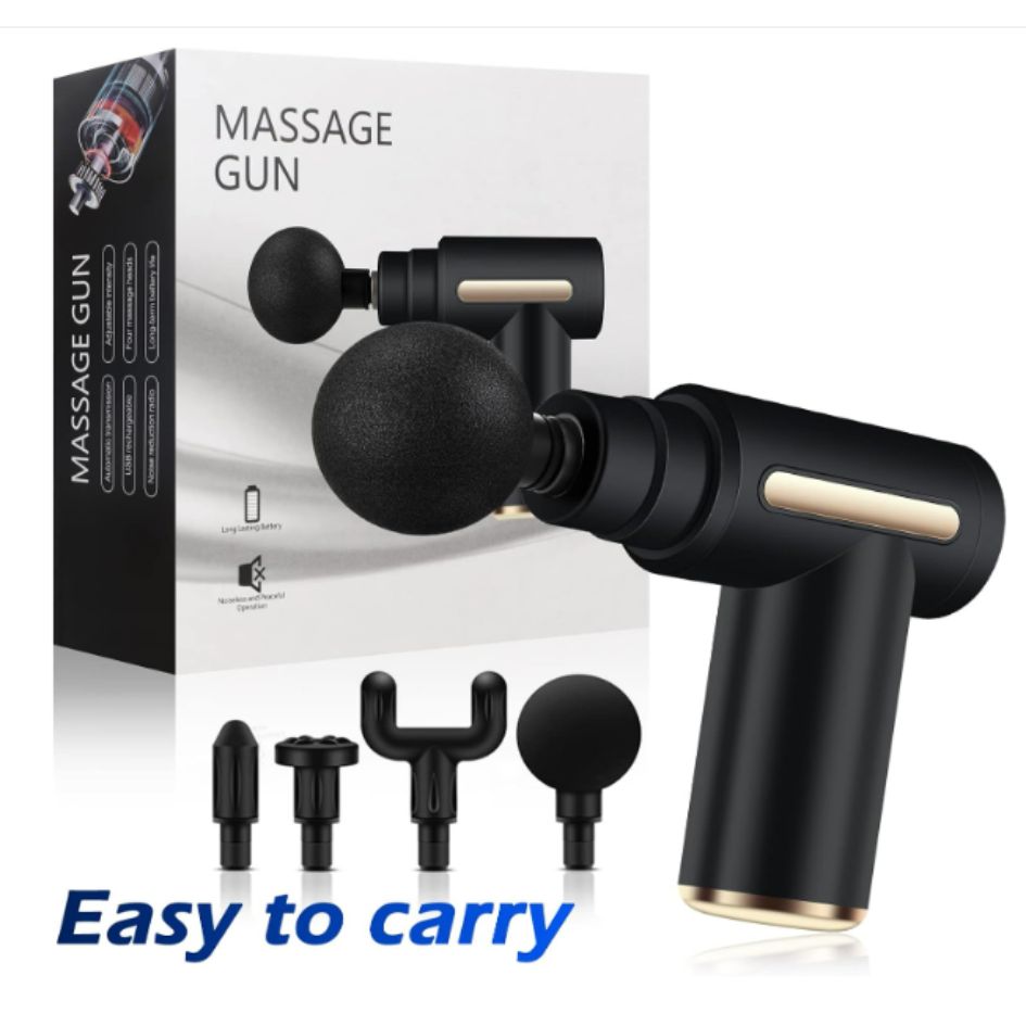 Pistola Masajeador Portátil Muscular con 6 Niveles de Velocidad y Luz UV para Relajación Profunda - MushaShop