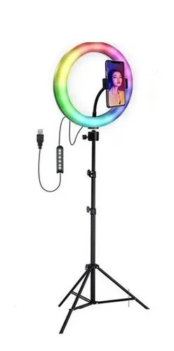Aro de Luz 12 Pulgadas RGB con Trípode de 2 Metros - Ilumina Tu Creatividad - MushaShop