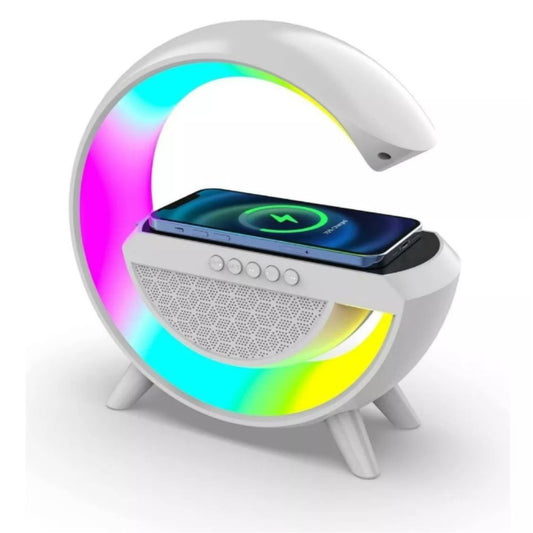 Bocina Inalámbrica Portátil Multicolor LED con Cargador Inalámbrico - MushaShop